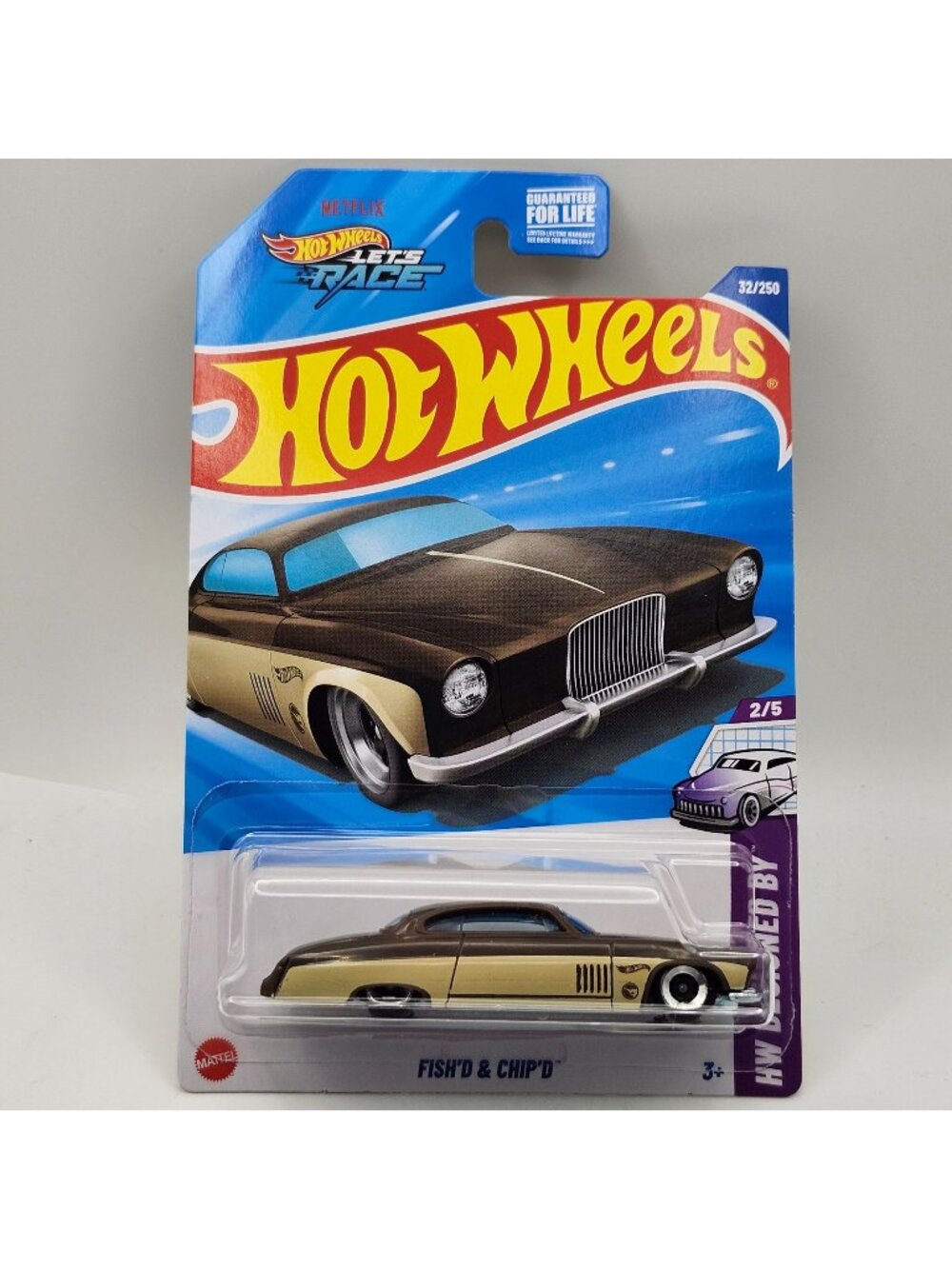 Hot Wheels FishD ChipD Saddle Brown Beige HW Designed By 2/5 32/250